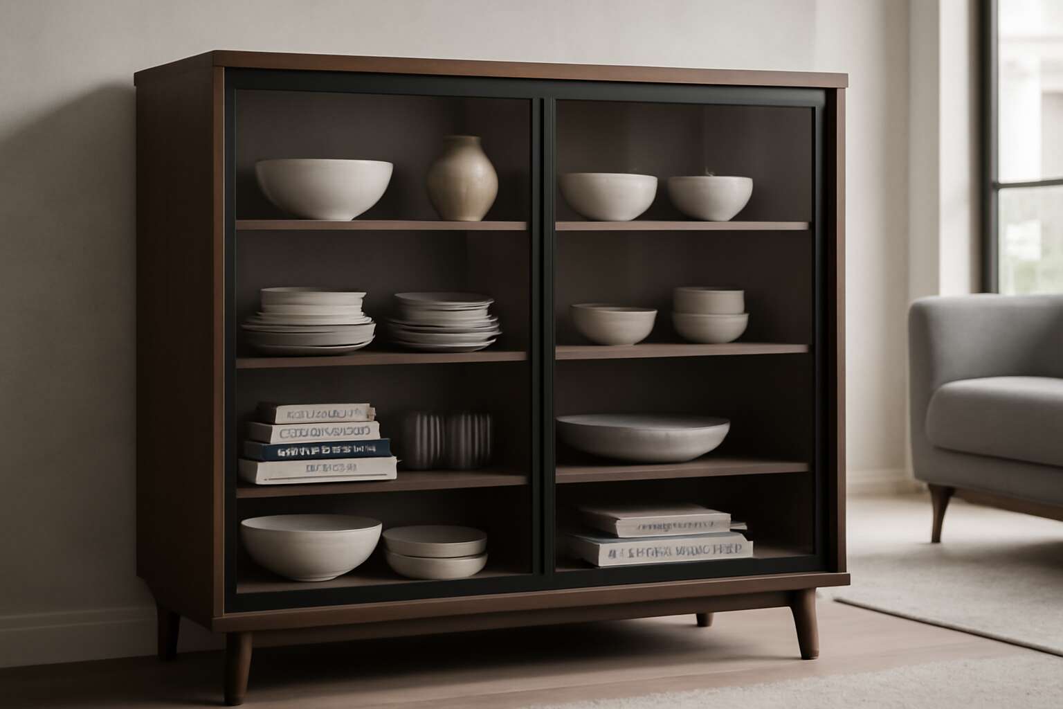 glass sliding doors cabinet
