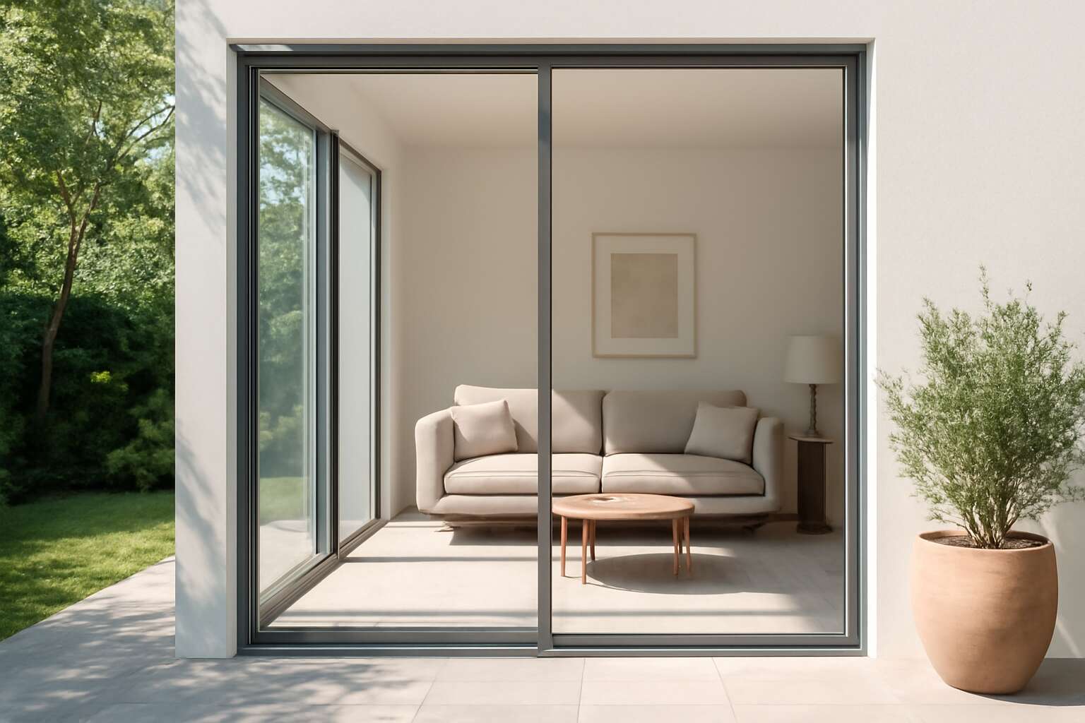 glass sliding door