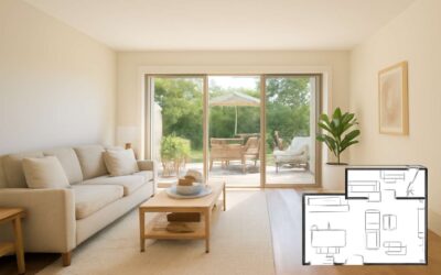 Maximize light and flow with a floor plan sliding door for chic, open living.